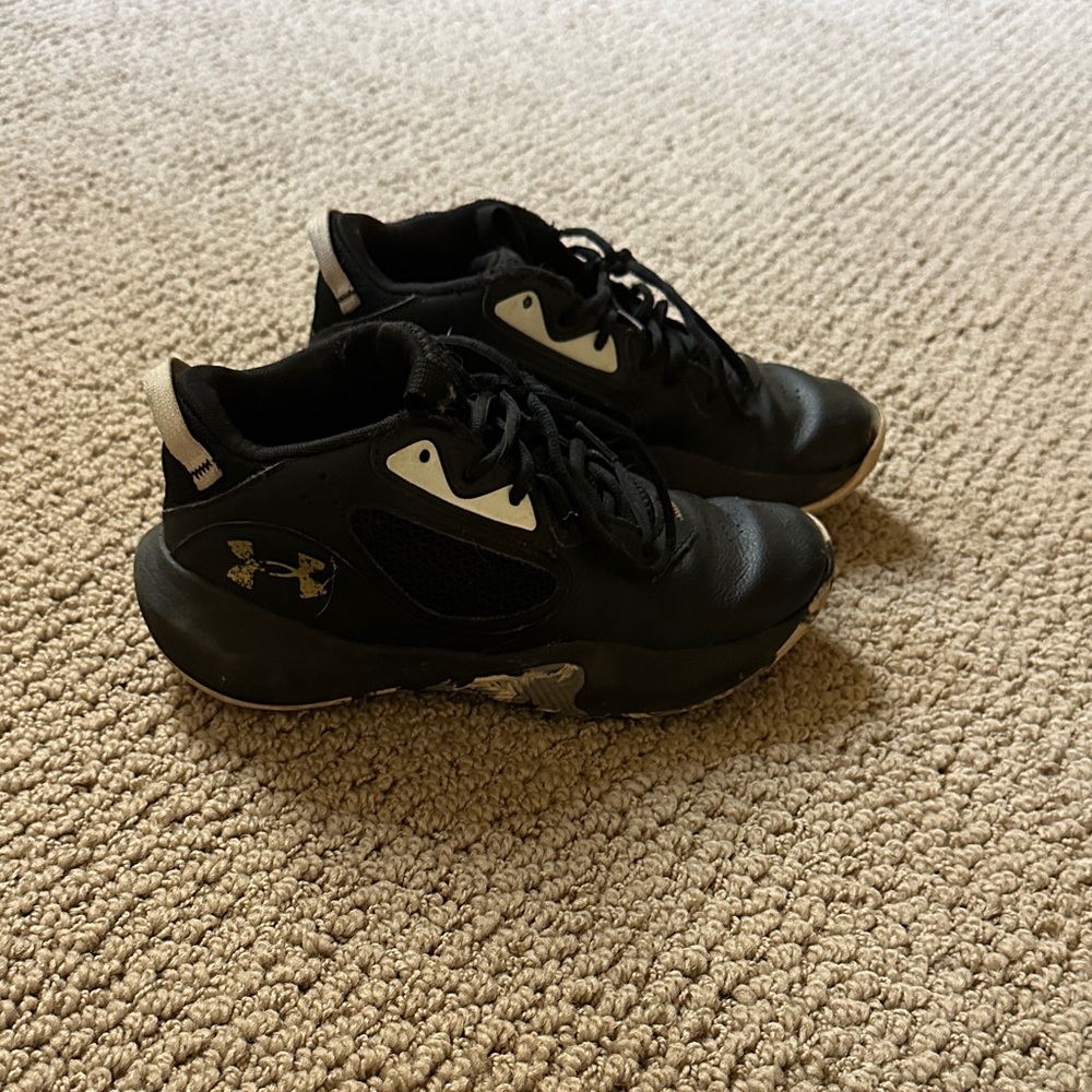 Under Armour Kids Black and White Sneakers